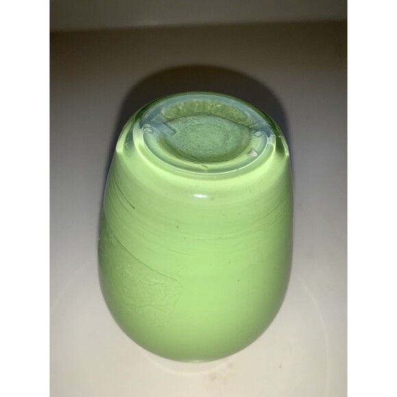 Hand Blown Green 5” Glass Vase - Picture 6 of 9